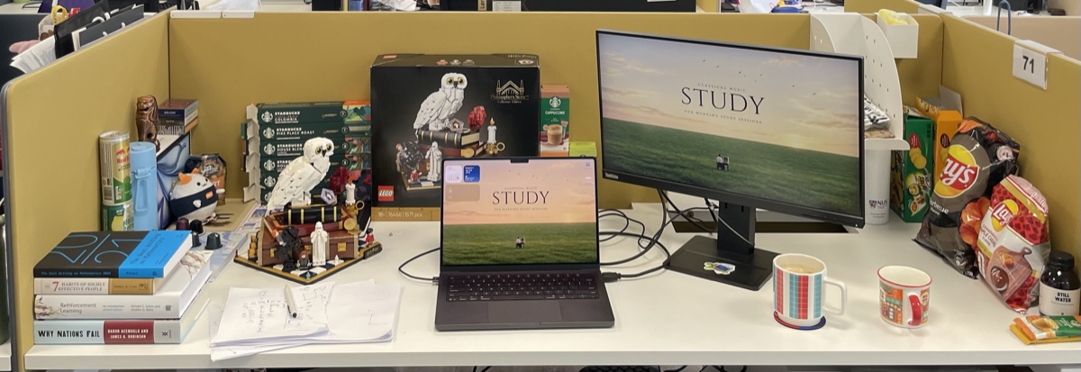 My desk in the lab.